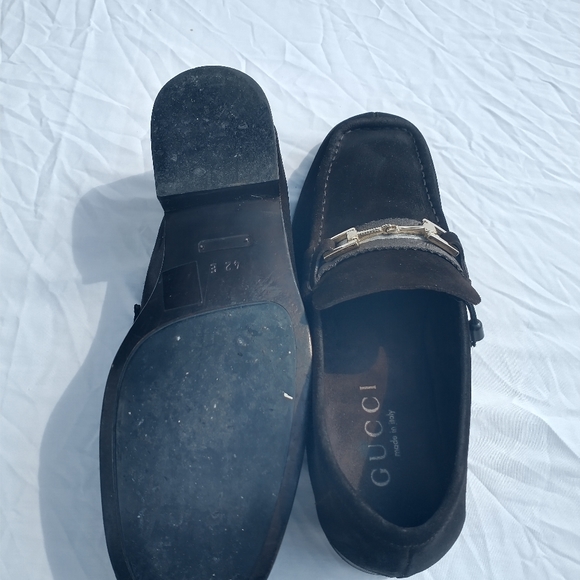 Gucci Brown Suede Bit loafers Men Size 42E 8.5 US main image 5